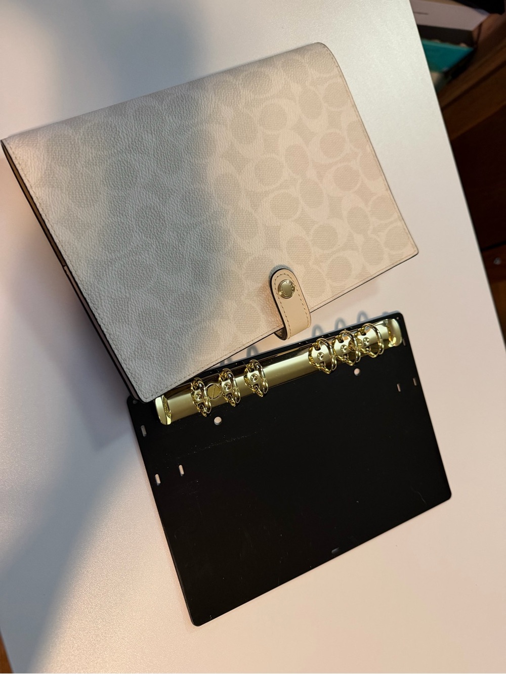 Coach Signature Notebook with planner insert